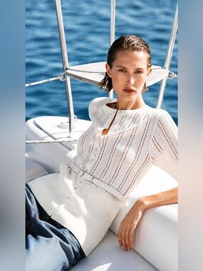 NEW ZARA LUXURY POINTELLE KNIT  SIZE L
🚨FINAL PRICE NO DISCOUNT